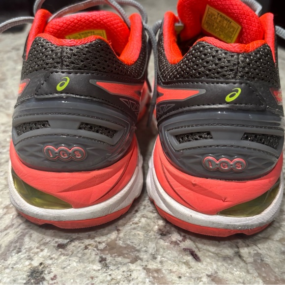 ASICS dynamic duomax running shoes gray/orange size 6.5 IGS - Picture 5 of 10